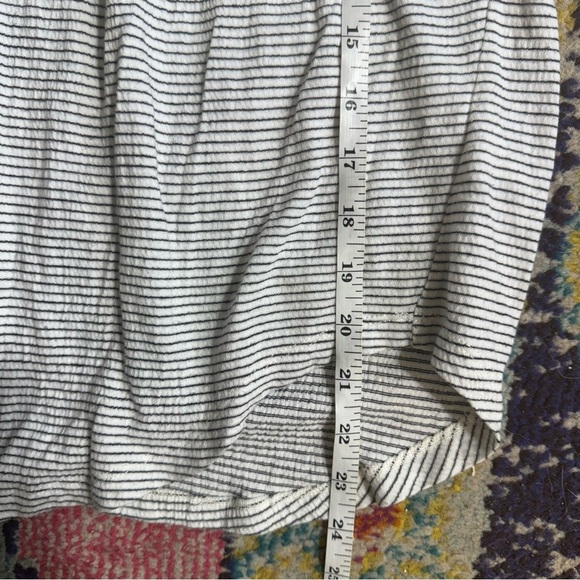 Anthropologie Maeve Navy and White Striped Crochet Babydoll Tank Top Medium - Picture 6 of 8